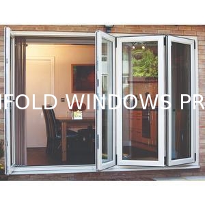 Privacy Folding Windows with Built-In Blinds - No External Shading Needed