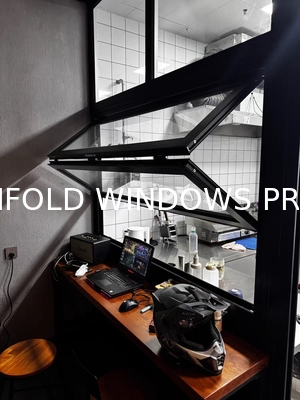 Privacy Folding Windows with Built-In Blinds - No External Shading Needed