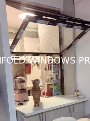 Modern Casement Window Soundproof Energy-Saving Aluminum Alloy Frame Stainless Steel Screen FoldingFoshan