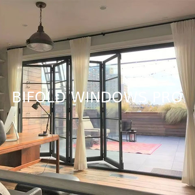Hybrid Wood-Aluminum Folding Windows - Interior Oak Veneer