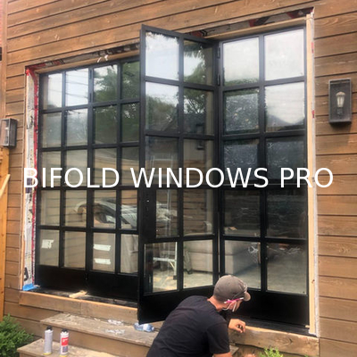 Hybrid Wood-Aluminum Folding Windows - Interior Oak Veneer