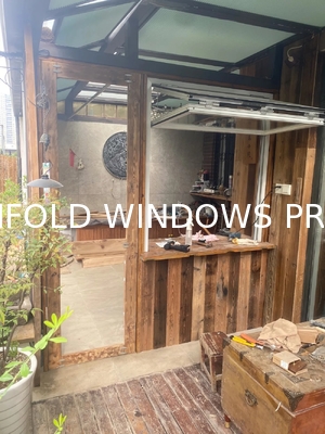 Server Room Heat Rejection Folding Windows - Active Cooling Fins