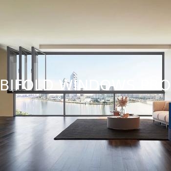 Fireplace-Adjacent Folding Window Solution Allowing Safe Ventilation During Winter Evenings with Insulated Glass