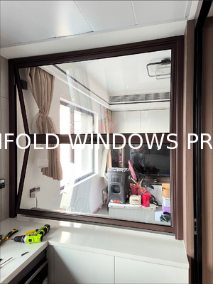 Wide-Format Folding Window Configuration Framing Mountain Vistas and Urban Skyline Views with Minimal Framework