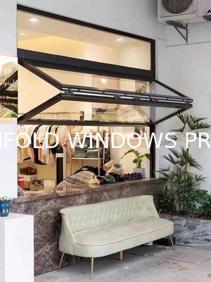Cooking Station Folding Window Allowing Pass-Through Service to Outdoor Dining Areas During Entertaining