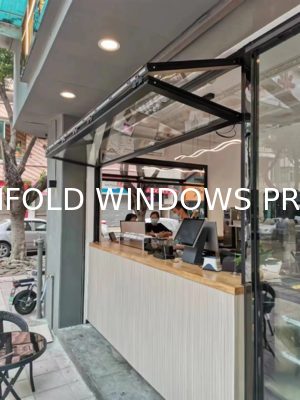 Urban Garden Folding Window Portal Enabling Safe Container Gardening Access in High-Rise Buildings