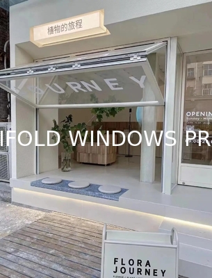City Garden Folding Window Portal Enabling Vertical Farming Access from Apartment Living Spaces