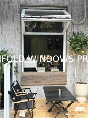 City Garden Folding Window Portal Enabling Vertical Farming Access from Apartment Living Spaces