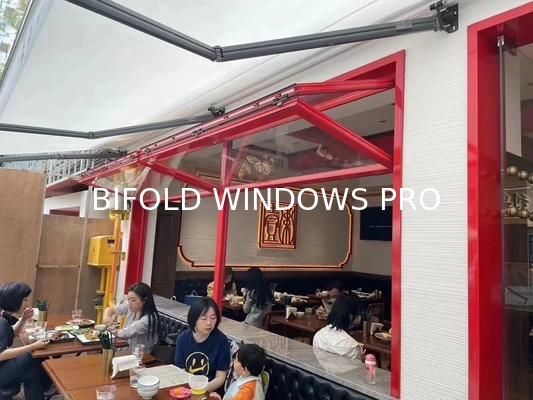 Western Exposure Folding Window Design Capturing Dramatic Evening Color Transitions on Interior Walls