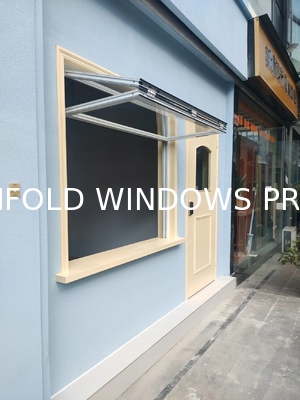 Grape Arbor Folding Window Connection Allowing Harvest Access from Kitchen Preparation Areas