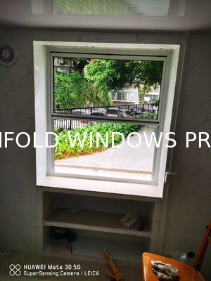 Harmony Beach House Folding Window Engineered to Withstand Salt Spray Corrosion and Tropical Storm Conditions