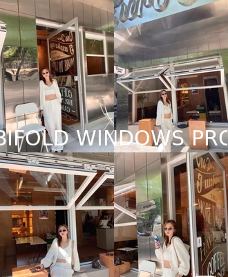 Home Integrated Folding Window System Compatible with Voice Control Systems for Hands Free Operation
