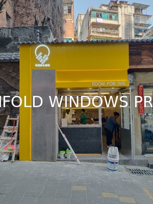 Home Integrated Folding Window System Compatible with Voice Control Systems for Hands Free Operation