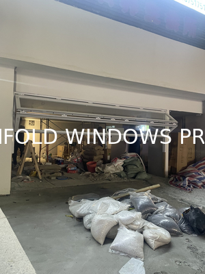 Home Integrated Folding Window System Compatible with Voice Control Systems for Hands Free Operation