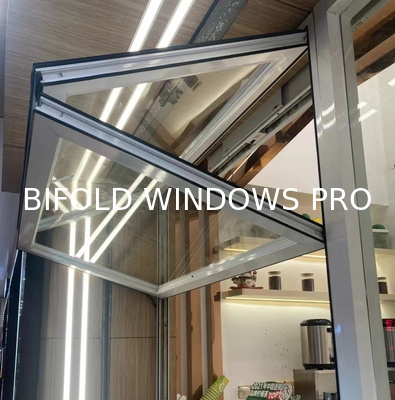 Luminescence Stained Glass Folding Window Creating Dynamic Color Projections Throughout Daylight Hours