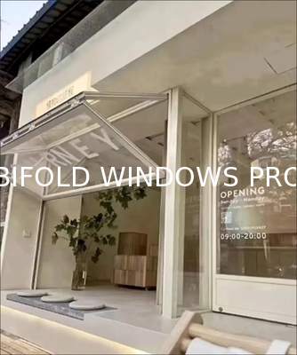 Flow Fireplace Proximity Folding Window Providing Controlled Ventilation During Wood Burning