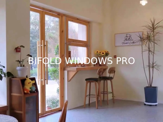 High-efficiency casement windows with 6063-T5 aluminum profile and powder coated surface treatment for residential houses