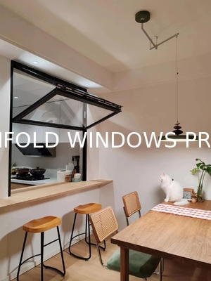 DERCHI Bifold windows with swing open style and double pane tempered clear glass door for energy efficiency