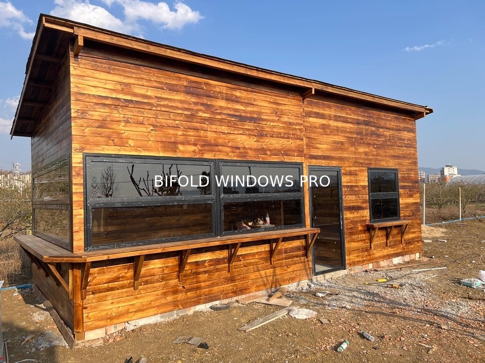 Custom Aluminum Folding Windows Heavy-Duty Thermal Break with Modern Design for Exterior Basement Use Interior Bifold Windows