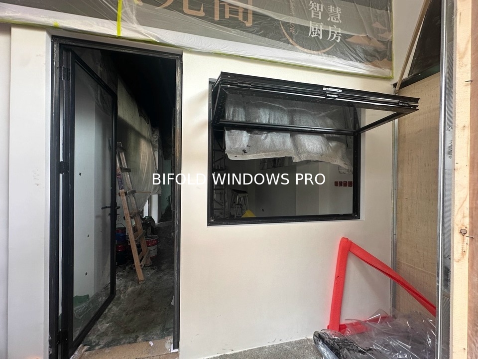 Aluminum Tempered Glass Horizontal Folding Window Bifold Windows Accordion Windows for House