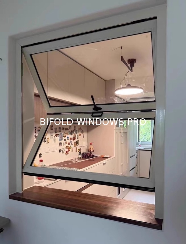 Large Modern Internal Lockable Accordion Sliding Aluminum Bifold Folding Double Glass