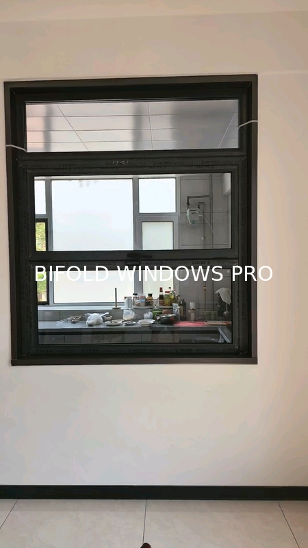 Aluminum Alloy Bifold Windows with Double Pane Tempered Clear Glass and 6063-T5 Extrusion Alloy