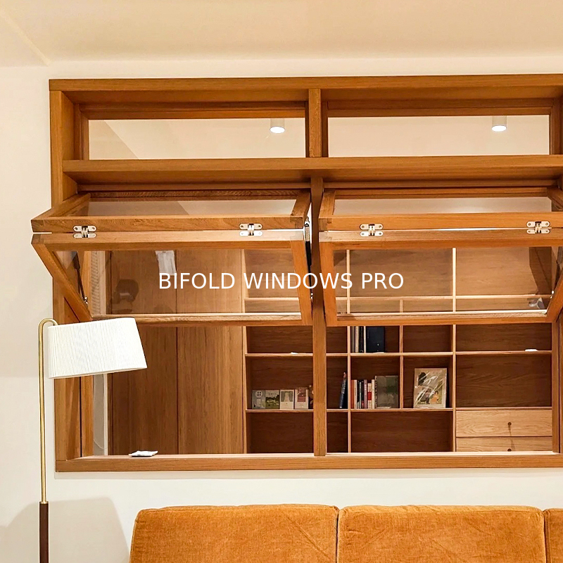Full View Frameless Folding Glass Windows BiFold Window Horizontal Folding Local Window Modern