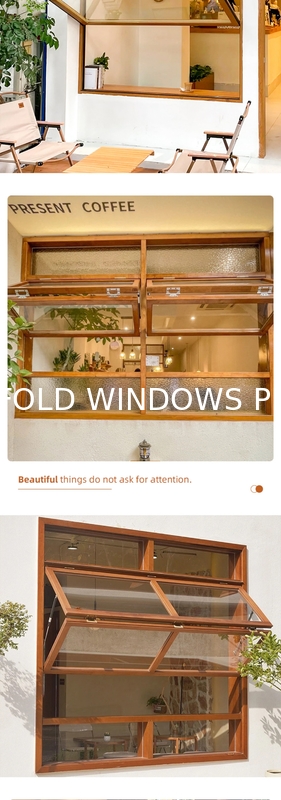 Double Glass Aluminium Alloy Bi-Folding Windows Anti-Theft Sound Insulation Impact Aluminum Frameless Bifold Window