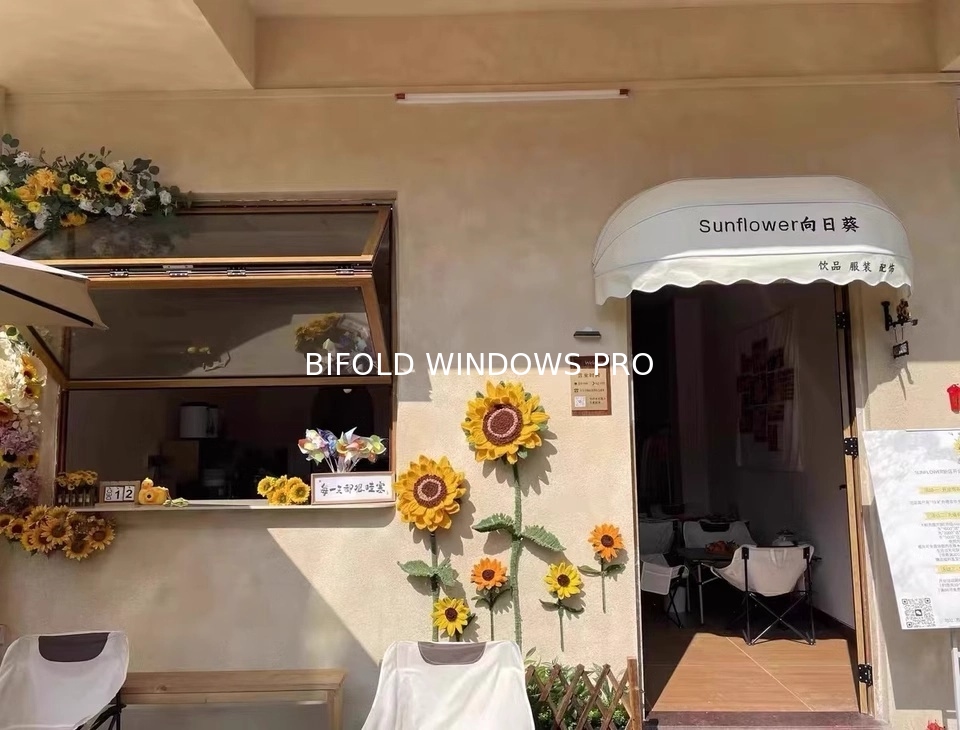 Meditation Space Folding Window Creating Calming Sightlines to Rock Gardens with Sound-Buffering Properties