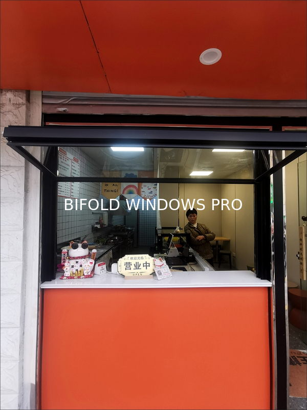 Wide-Format Folding Window Configuration Framing Mountain Vistas and Urban Skyline Views with Minimal Framework