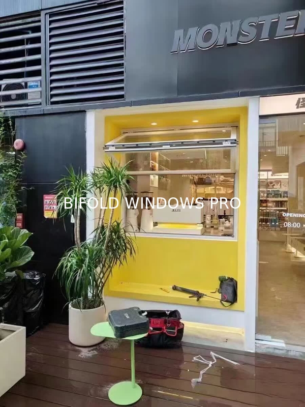 Weather-Resistant Multi-Panel Folding Window Providing Reliable Shelter from Coastal Winds and Rainy Day Conditions