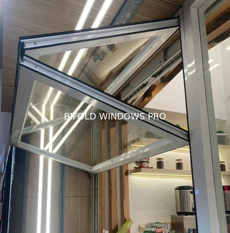 Luminescence Stained Glass Folding Window Creating Dynamic Color Projections Throughout Daylight Hours