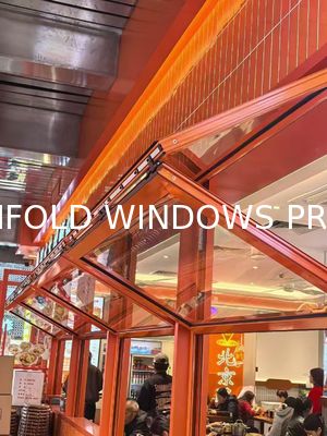 Faltfenster aus Aluminium, Balkon virtucal
