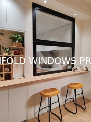DERCHI Bifold windows with swing open style and double pane tempered clear glass door for energy efficiency